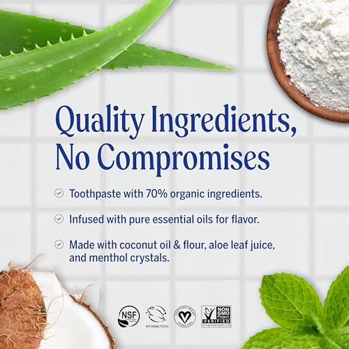 Dr. Bronner’s All-One Toothpaste Pack of 3– Spearmint, 5 oz– Fluoride-Free Toothpaste for Adults, SLS-Free, 70% Organic & Natural Ingredients, Vegan, Helps Freshen Breath & Reduce Plaque 5 Ounce (Pack of 3)