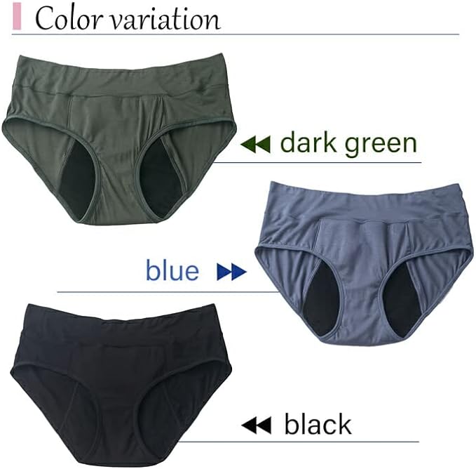 [KarlyShop Import] KalryShop import Sanitary Panties, No Napkins, For Menstrual Use, Day or Night, Urine Leak, Menstrual Blood Absorption, Waterproof, Menstrual Blood, Menstrual Blood, Panties, For Many Days, Rs9080 L, Black -  Australia