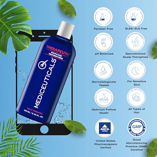 Mediceuticals Therapeutic Conditioner – All Skin Types – Sensitive Dry Scalp – Oily Scalp - Reduces Itching - Flaky Scalp 8.45oz (250ml)