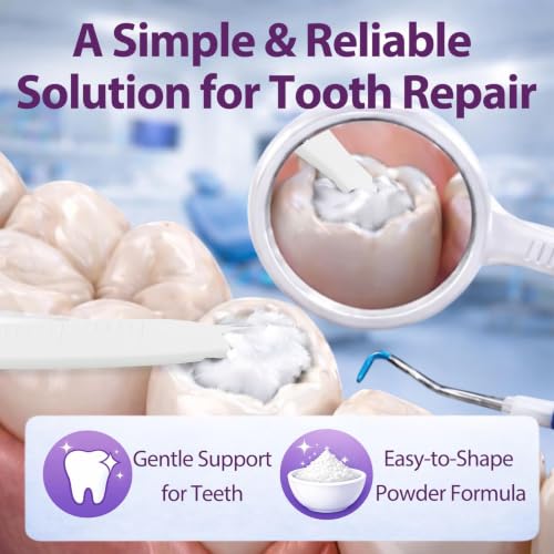 Zinc Oxide Eugenol Dental Cement, Tooth Repair Kit for Crowns, Fillings and Chipped Teeth, Temporary Teeth Fix Dental Care Kit