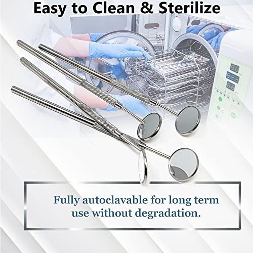 Dental Mouth Teeth Inspection Mirror #5 with Stainless Handle, Cone Socket, Total Length 6.5" 6.5 Inch (Pack of 1)