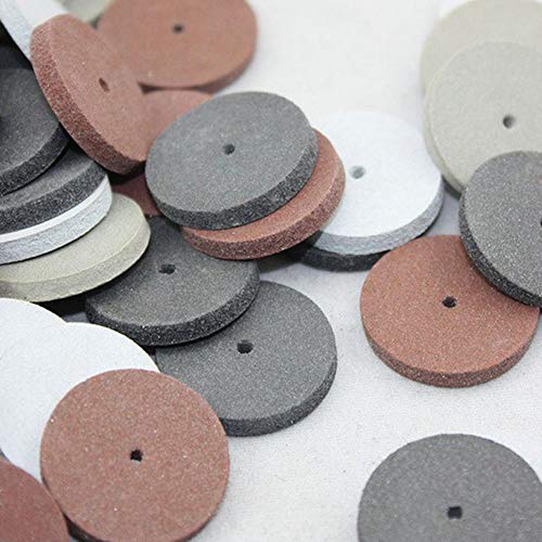 SaferCCTV 7/8 Inch Polishing Wheels Kit,40 Pcs Dental Lab Polishing Wheels Silicone Rubber Polishers Assortment Kit,12 Pcs Mandrel Shank Perfect for Rotary Hand Pieces Dremel Rotary Tool,52 Pcs