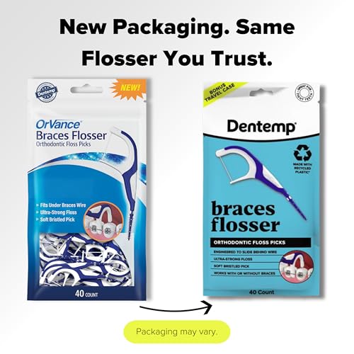 ORVANCE Braces Flosser 2 Pack & OrthoDots Clear 2 Pack – Clean and Protect Your Orthodontics