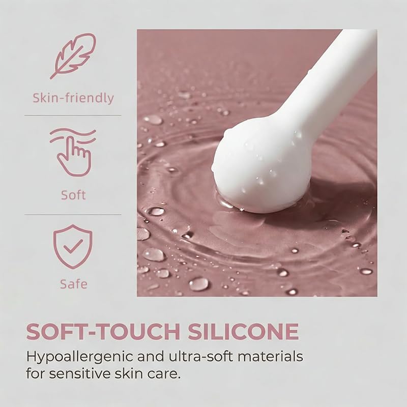 Toothbrush Replacement Heads Compatible with Philips, Silicone Massage Head Silicone Round Head Pack of 3