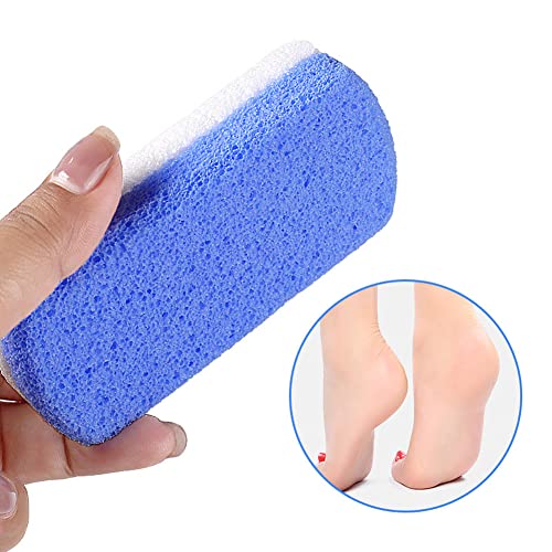 4Pcs Double Side Glass Pumice Stone Foot Scrubber Foot Pedicure Exfoliating Tool for Feet Hard Skin Callus Remover Foot Care Suppiles