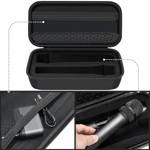Comecase Toothbrush Travel Case with Wireless Microphone Case Compatible with JBL Wireless Two Microphone System