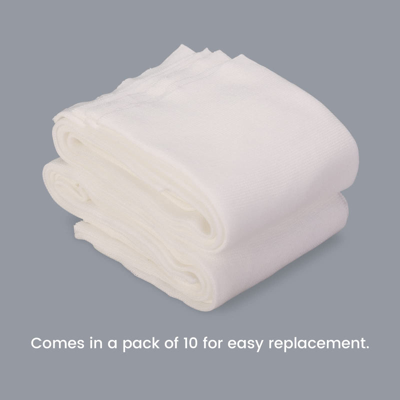 Hand Socks for Splint (Pack of 10), Stockinette Tubing, Thin Breathable Surgical Sleeves for Arm, Wrist and Thumb Sleeve Under Brace, Cast Wrap Liner for Men & Women, Fit Left & Right Hands (White, L) Large White