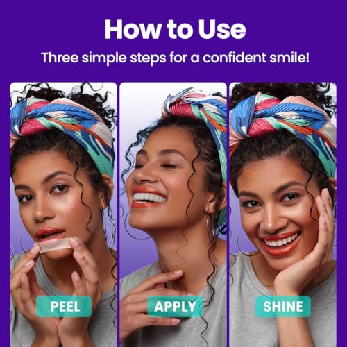 MySmile Teeth Whitening Strips 21 Treatments, Hydroxyapatite-Infused White Strips for Sensitive Teeth, Teeth Whitener with Enamel-Safe Formula, Non-Slip, Residue-Free Whitening Kit, Mint 42 Count (Pack of 1)