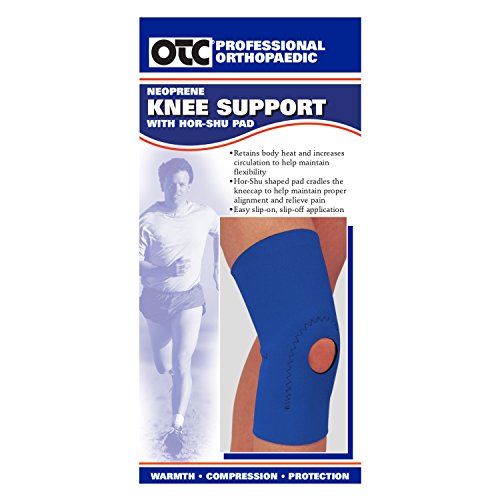 OTC Neoprene Knee Sleeve Support With Hor-Shu Pad, Blue, Small