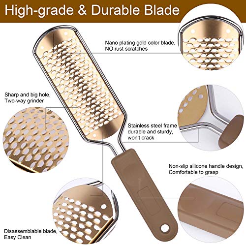 2 Pack Foot File Callus Remover Rasp Feet Scrubber for Dead Skin 2 Count (Pack of 1)