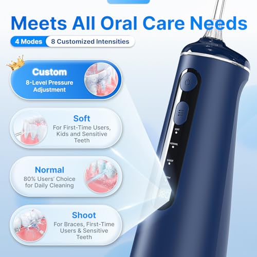 DADA-TECH Kids Electric Toothbrush Astronaut (DT-KE7 Black) + Water Flosser (W2 Blue‌‌)