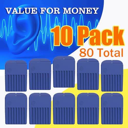 (80 Pcs) Starkey Hearing Aid Wax Guards Filters, Hear Clear for Starkey Blue Yellow For Starkey 10 Packs