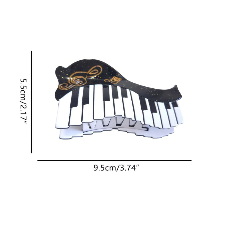 Funny Music Instrument Claw Clip,Funny Acetate Claw Clip for Women,Piano Hair Clip Piano