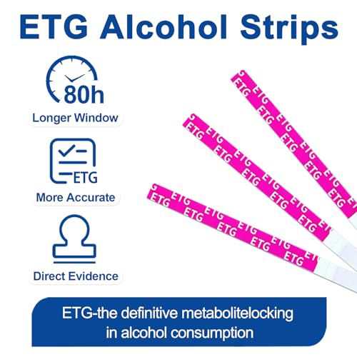 ETG Alcohol Urine Test Strips, High Sensitivity, 2-Min Results[8 PCS] 8 Pack