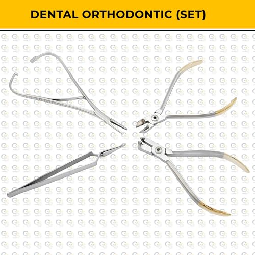ORTHODONTIC (SET) PLIERS DISTAL END CUTTER MATHIU NEEDLE HOLDER HARD WIRE BRACKET LAB Stainless Steel by G.S ONLINE STORE