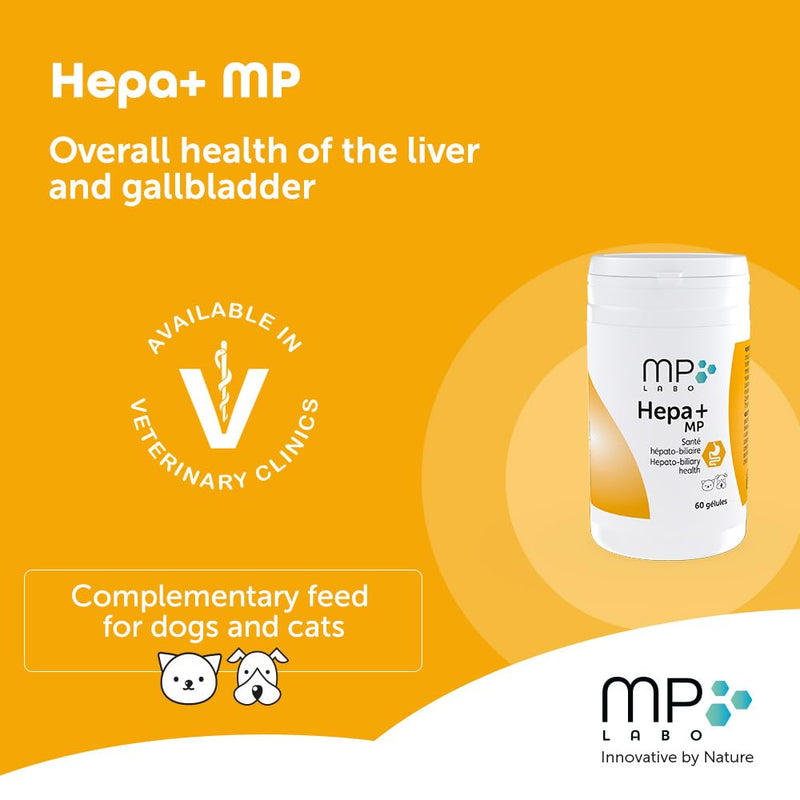 MP Labo Hepa+® MP for Dogs and Cats – 30 Sprinkle Capsules | Veterinary Grade Liver & Gall Bladder Support with SAMe Precursor Zinc-Methionine, Silymarin-Rich Milk Thistle & Fumitory