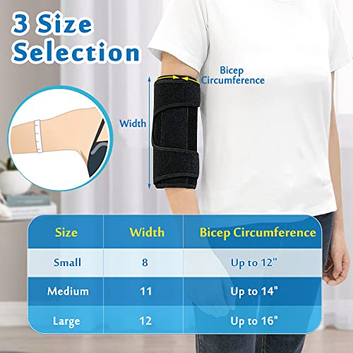 Pediatric Elbow Brace Child Straight Arm Splint Kids Elbow Immobilizer Extension Brace Cubital Tunnel for Sleeping Ulnar Nerve Entrapment Thumb Sucking Stop for Kids Child Restraint Strap (Small)
