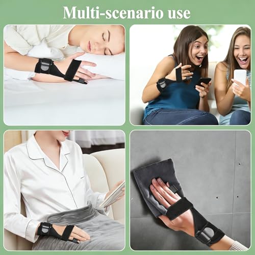 Adjustable Pinky Finger Splint, Breathable Little Finger Support Brace, Stabilizer Splint for Injury, Arthritis, Tendonitis Relief, Fit Left & Right Hand, Black