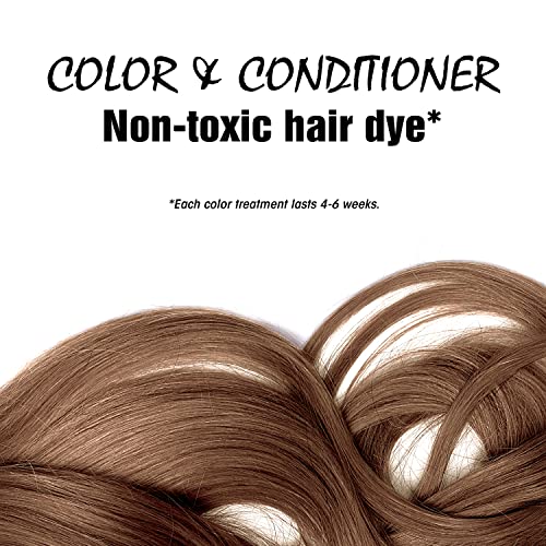 Light Mountain Light Brown Hair Dye for Men/Women, Organic Henna Leaf Powder and Botanicals, Chemical-Free Semi-Permanent Hair Color, 16 Oz