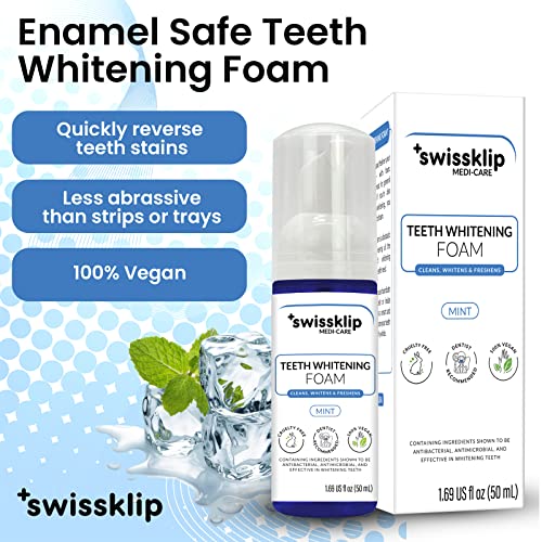 Swissker by Swissklip Foam Toothpaste Teeth Whitening with Nano Toothbrush