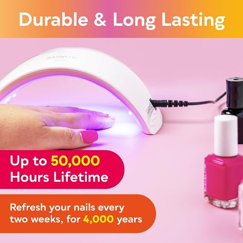 SUNUV UV LED Nail Lamp with 4PCS Cuticle Nippers, Cuticle Pusher with Nail File and Buffer Set, Professional Stainless Steel Durable Pedicure Manicure Nail Care Tools