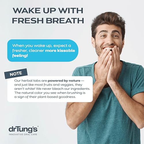 DrTung's Herbal Toothpaste Tablets - Spearmint Flavor, 100 Tabs, 3 Pack 100 Count (Pack of 3)