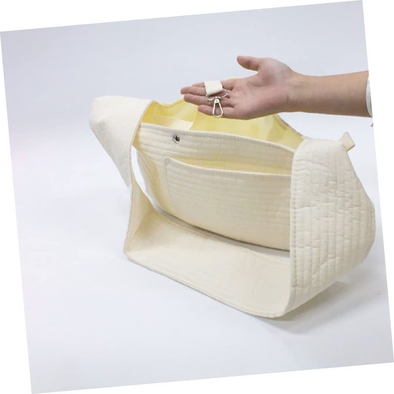 Breathable Canvas Pet Carrier Bag for Kittens Puppies Cross-Body Outdoor Pet Carrying Pouch Comfortable and Lightweight Kitten Storage Bag 43X29X11CM White - BeesActive Australia