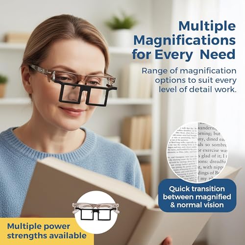 Half Frame #43 Magnifying Jewelers Glasses, Blue TLA-43 1.75X