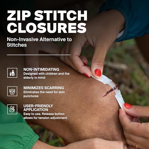 SurviveX Zip Stitch Wound Closures - No Stitches Needed, 3 Pieces 3 PCS