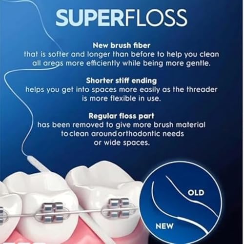 Oral-B Super Floss Pre-Cut Mint Strands,Threaders 50 Count per Pack, Pack of 12 50 Count (Pack of 12)