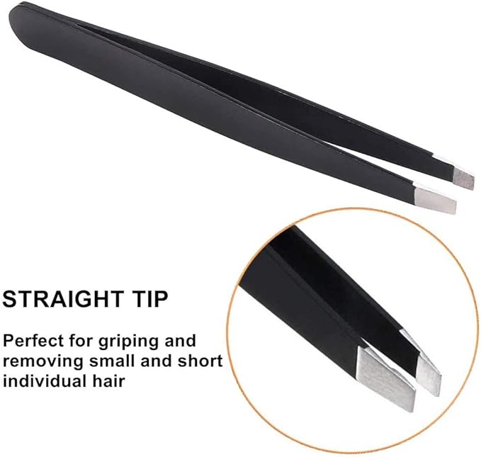 Eyebrow Tweezers Set, 2 Pack Professional Stainless Steel Precision Incline Tweezers and Pointed Eyebrow Tweezers Set Eyebrow Puncture Buried Hair and Facial Hair Remover for Women Men by RuiChy -  Australia