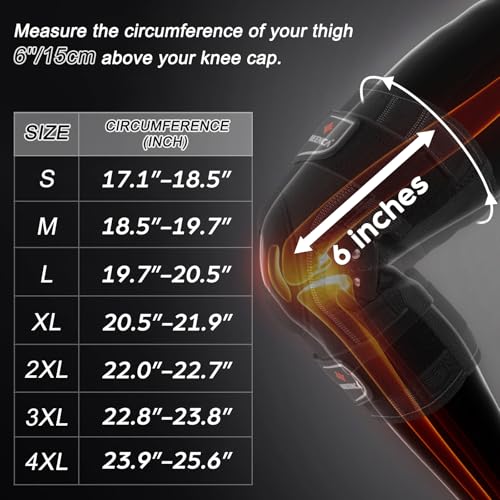 NEENCA Professional Knee Brace, Hinged Knee Support for Women & Men Relief Black-Single X-Large