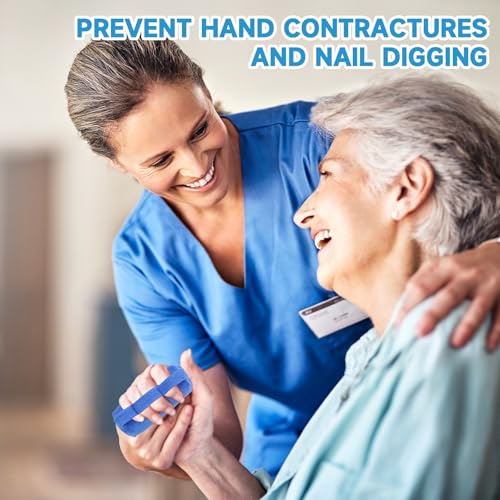 6 Pcs Palm Protector for Hand Contracture Carrot Shape Cushion Fluff Finger Contracture Cushion with Elastic Band & Finger Sepereter Prevent Hand Contracture for Parkinson Dementia Arthritis