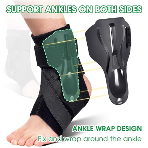 Ankle Support Brace with X-shaped Cross-fixing Compression Sleeve Lace Up Ankle Support for Men and Women, Ankle Wrap Suitable for Running, Sports (Black,Small) Small Black
