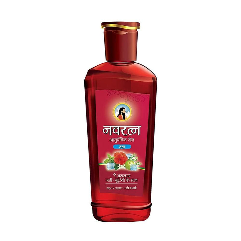 Ayurvedic Cool Oil | With 9 Active Herbal Ingredient | Relaxing Head Massage Oil | Quick Relief from Headache & Body Ache | 16.91 FL Oz/500