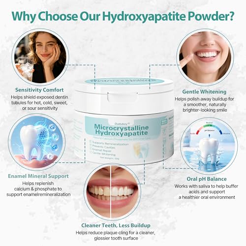 100% Pure Microcrystalline Hydroxyapatite Powder | Non-Nano MCHA for DIY Tooth Care | Remineralization & Whitening | Natural Source from Australian BSE-Free, Pasture-Fed Cattle, Fluoride-Free