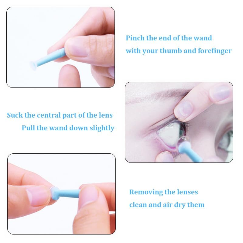 15 Pcs Contact Lens Remover Tool Scleral Lenses Hard Eye Contact Remover Plunger Suction Cup Lens Inserter Tools - BeesActive Australia