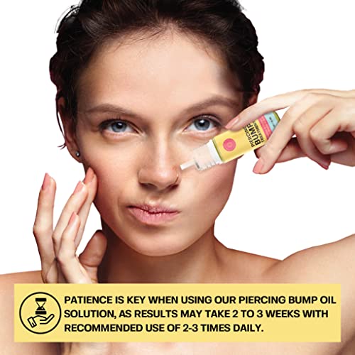 BASE LABORATORIES Piercing Bump Solution & Keloid Bump Removal | Soothing Piercing Aftercare for Piercing Bumps & Keloid Scar Removal | Ear & Nose Keloid Bumps Piercing Aftercare Solution Oil | 0.5 oz 0.5 Fl Oz (Pack of 1)