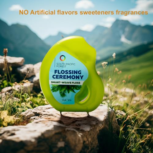 | Expanding Woven Dental Floss | Smart-Weave Floss | Vegan | Natural | Non-Toxic & PFAS Free | Eucalyptus & Manuka | Hilo Dental para Dientes | 55 Yards x 6 Units 165 Foot (Pack of 6)