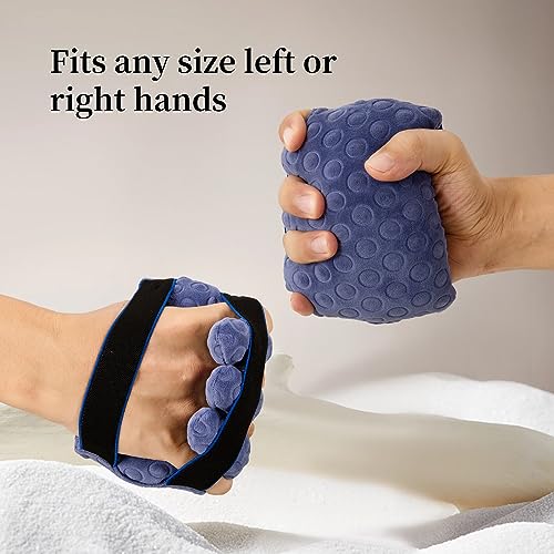 2 Pack Hand Contracture Cushions Palm Grip for Elderly Suitable for elderly stroke patients with hemiplegia arthritis.and skin damage hand palm grip pads, and hand splints (Purple)