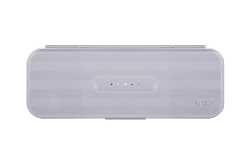 Ubbi On-The-Go Drying Rack and Brush Set, includes Travel Case and Bottle Brush for Compact Storage, Holds Up to 8 Bottles, Baby Travel Accessories, Gray Gray Drying Rack & Brush - BeesActive Australia