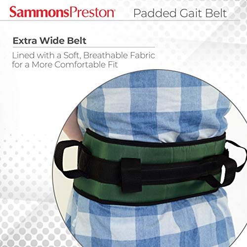 Sammons Preston Padded Gait Belt, Transfer, Medical, Elderly, S, Blue Small - Blue