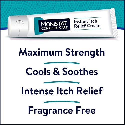 Monistat Instant Itch Relief Cream for Women, Fragrance-Free, 1 Oz, 2 Pk Pack of 2