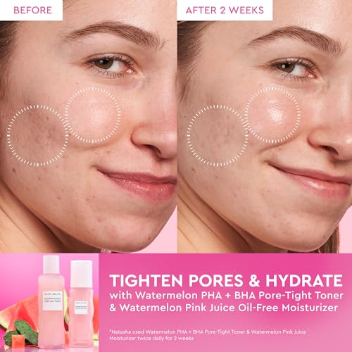 Glow Recipe PHA + BHA Face Toner, Korean Exfoliating Toner for Pores, Gentle Chemical Exfoliant + Hydrating Toner, Watermelon, Cactus Water + Glycerin (150ml) 5 Fl Oz (Pack of 1) Full Size