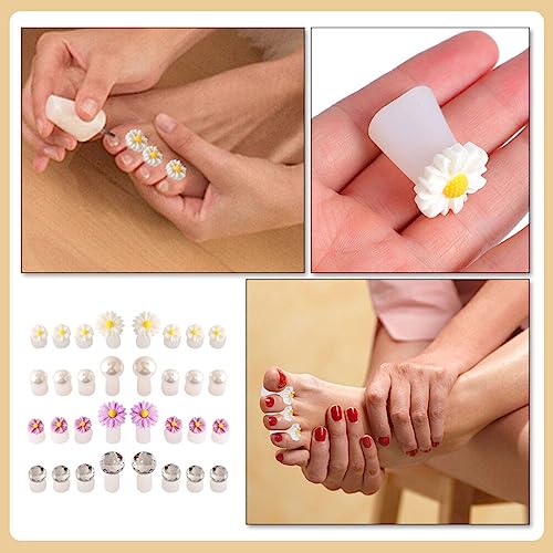 SOLUSTRE 32 pcs Professional Toe Separators Nail Art Toe Separators for Pedicure Dividers for Nail Polish Application Manicure Tools for Home and Salon Use