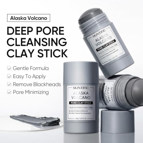 SKINTIFIC Clay Mask Stick Set with Alaska Volcanic Clay & Mugwort