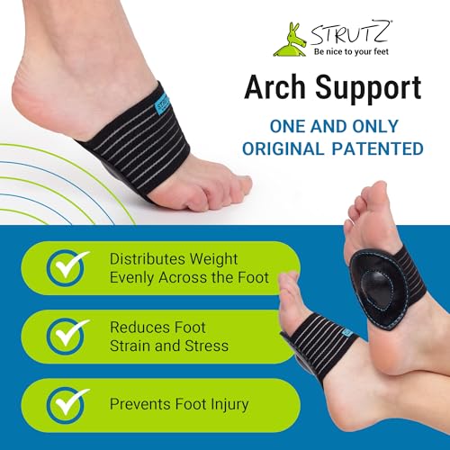 Strutz Sole Angel - The Original Patented Arch Support and Compression Technology - Plantar Fasciitis Support - Ease Discomfort and Improve Mobility - Metatarsal Foot Pads for Women and Men - 1 Pair