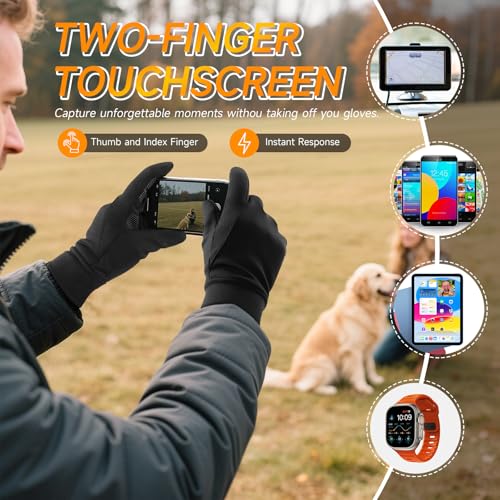 OZERO Winter Gloves for Men Women - Touchscreen X-Large