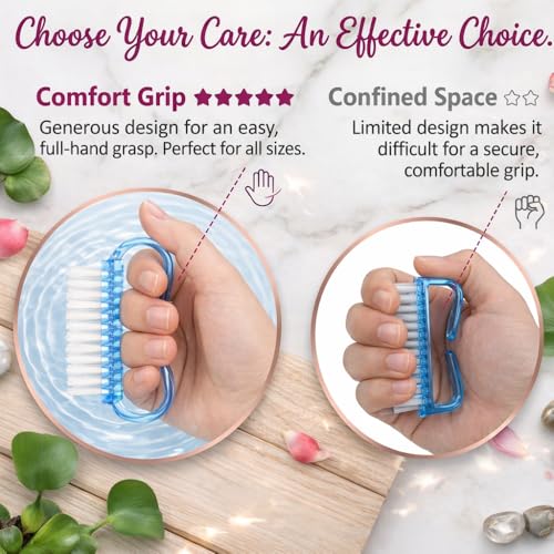 12 Pcs Nail brush,Nail brush for cleaning fingernails Men Women,Nail brushes for Toes,Easy use fingernail brush,Nail scrubber brush for Travel,Nail cleaning brush kids