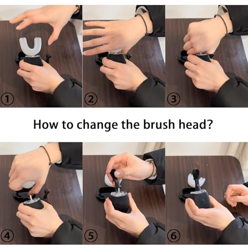 Adult Automatic Ultrasonic Toothbrush Waterproof Timer Travel White